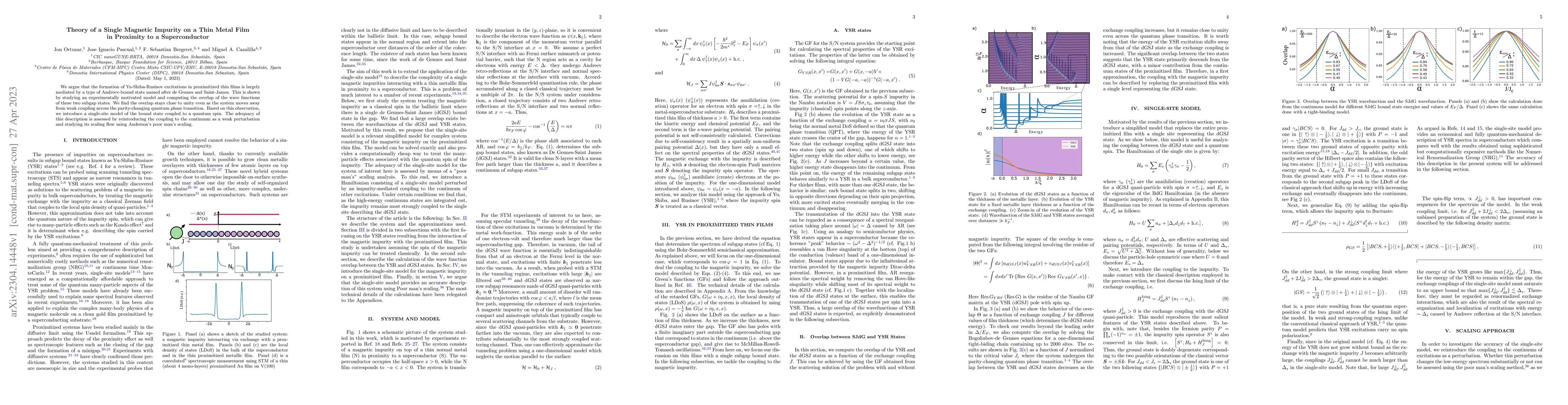 Thumbnail for Theory of a Single Magnetic Impurity on a Thin Metal Film in Proximity
  to a Superconductor