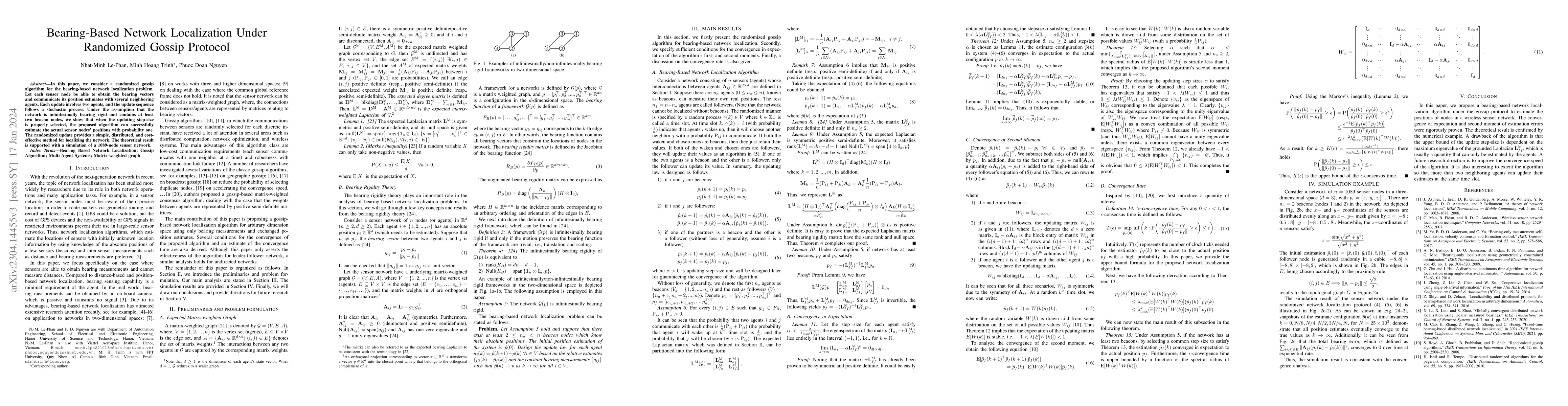 Thumbnail for Bearing-Based Network Localization Under Randomized Gossip Protocol