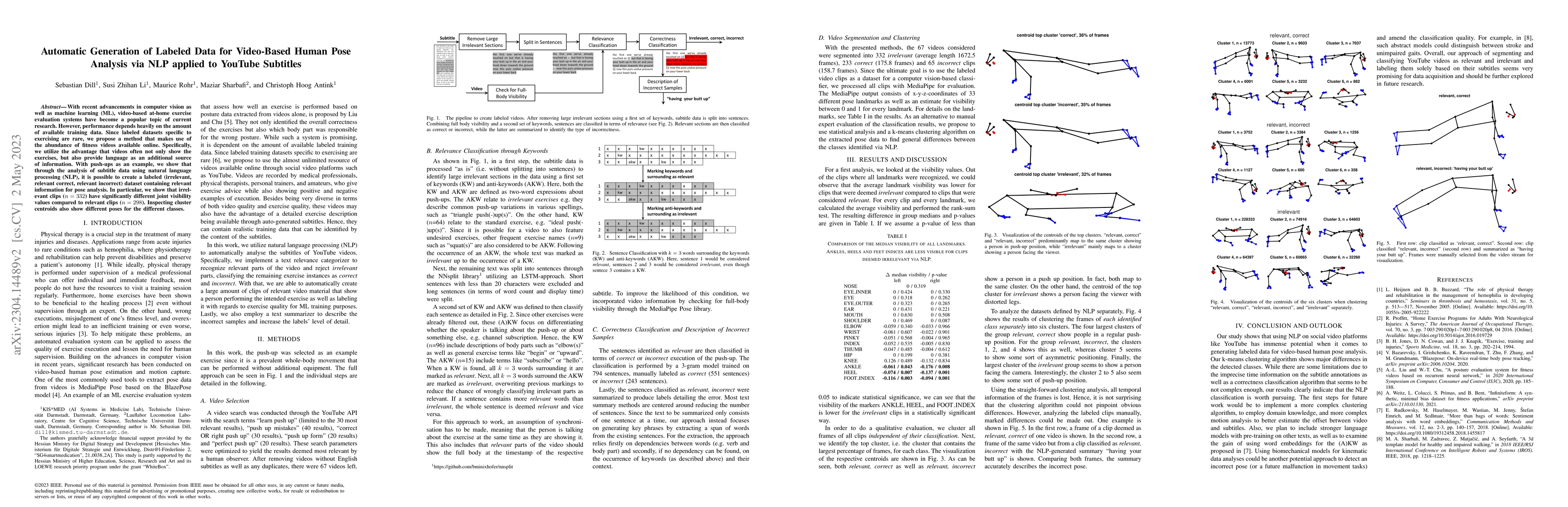 Thumbnail for Automatic Generation of Labeled Data for Video-Based Human Pose Analysis
  via NLP applied to YouTube Subtitles