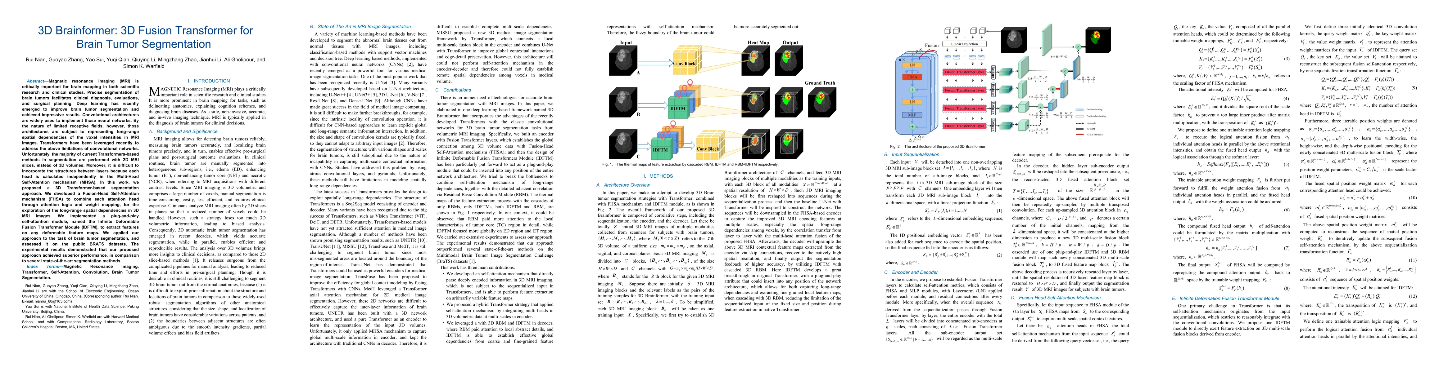 Thumbnail for 3D Brainformer: 3D Fusion Transformer for Brain Tumor Segmentation
