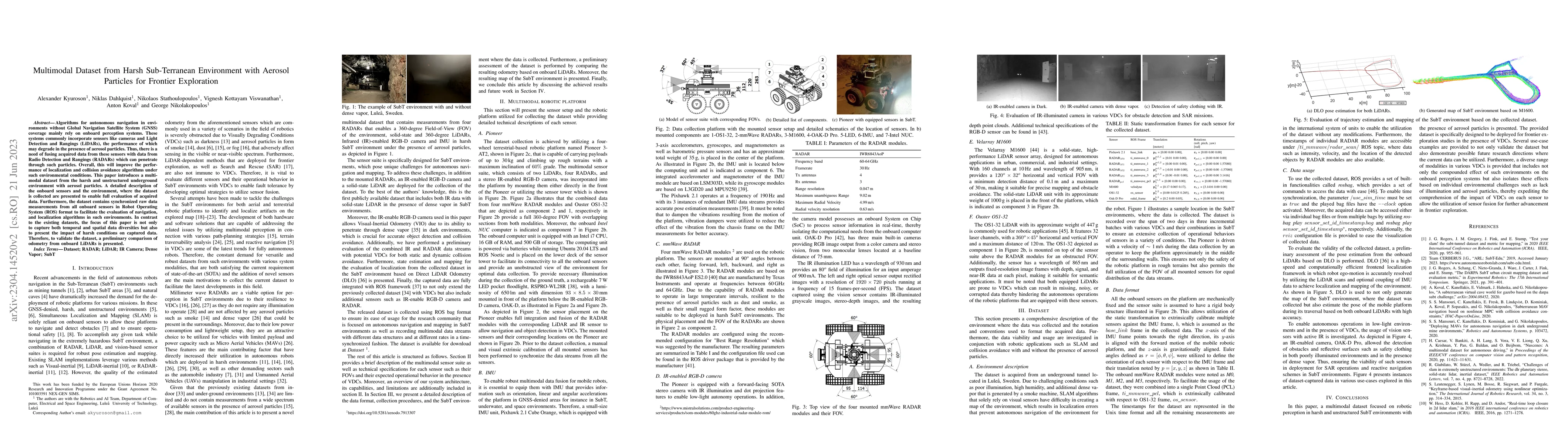 Thumbnail for Multimodal Dataset from Harsh Sub-Terranean Environment with Aerosol
  Particles for Frontier Exploration