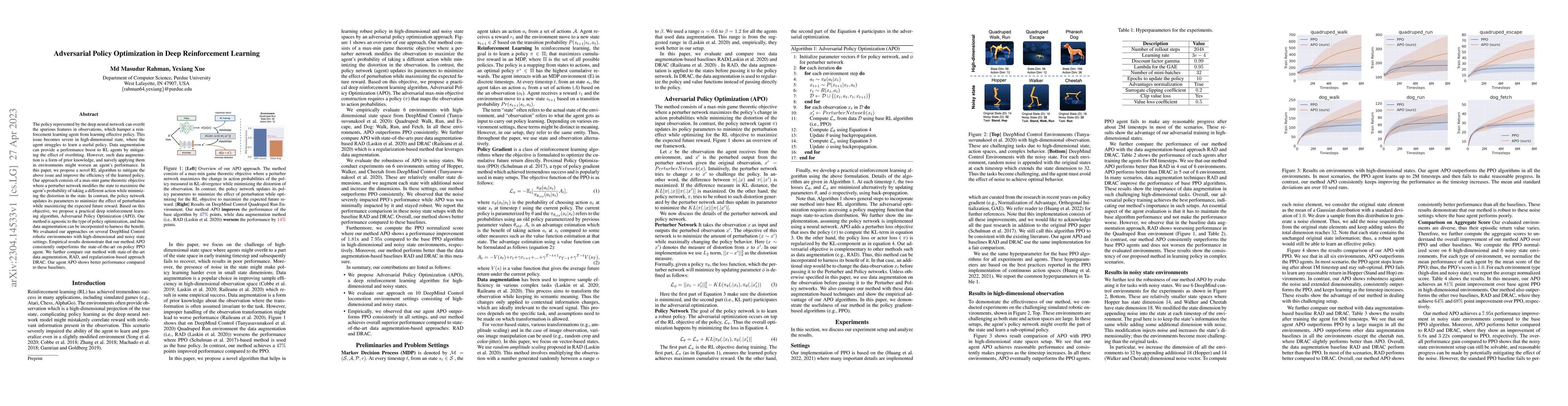 Thumbnail for Adversarial Policy Optimization in Deep Reinforcement Learning