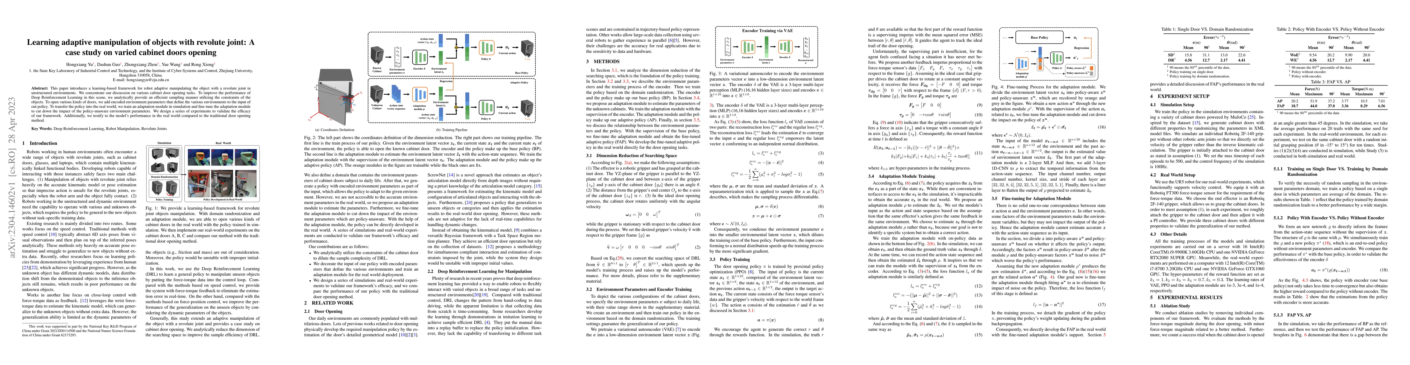 Thumbnail for Learning adaptive manipulation of objects with revolute joint: A case
  study on varied cabinet doors opening