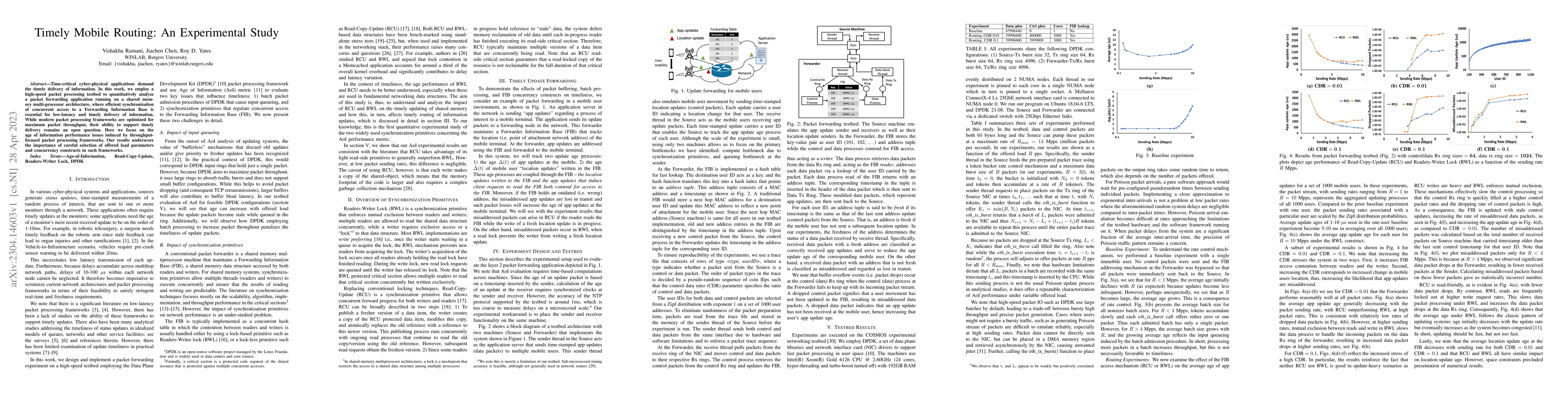 Thumbnail for Timely Mobile Routing: An Experimental Study