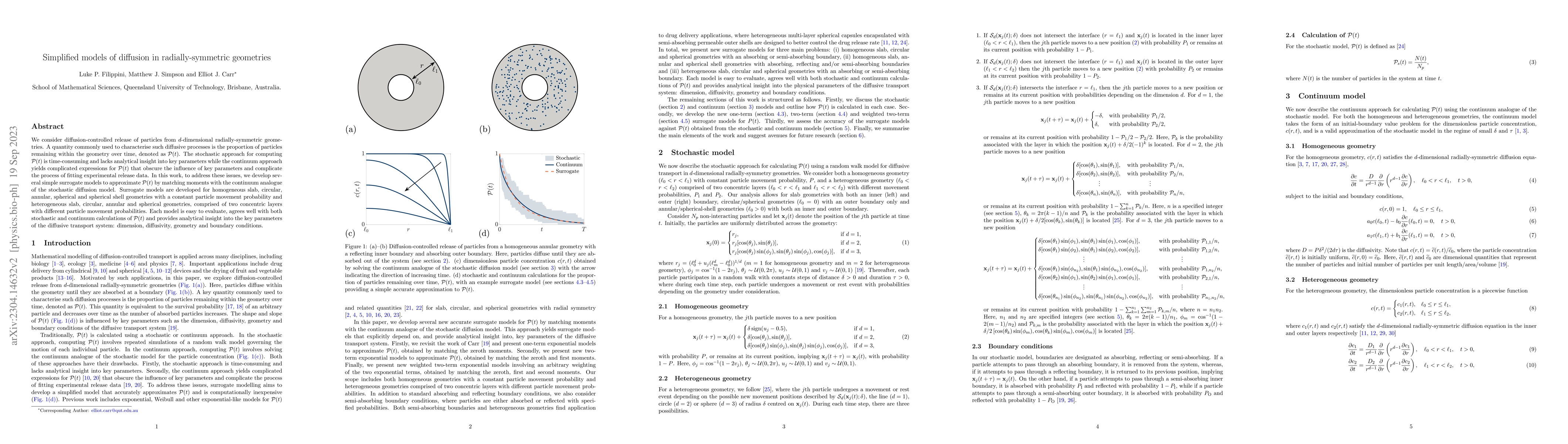 Thumbnail for Simplified models of diffusion in radially-symmetric geometries