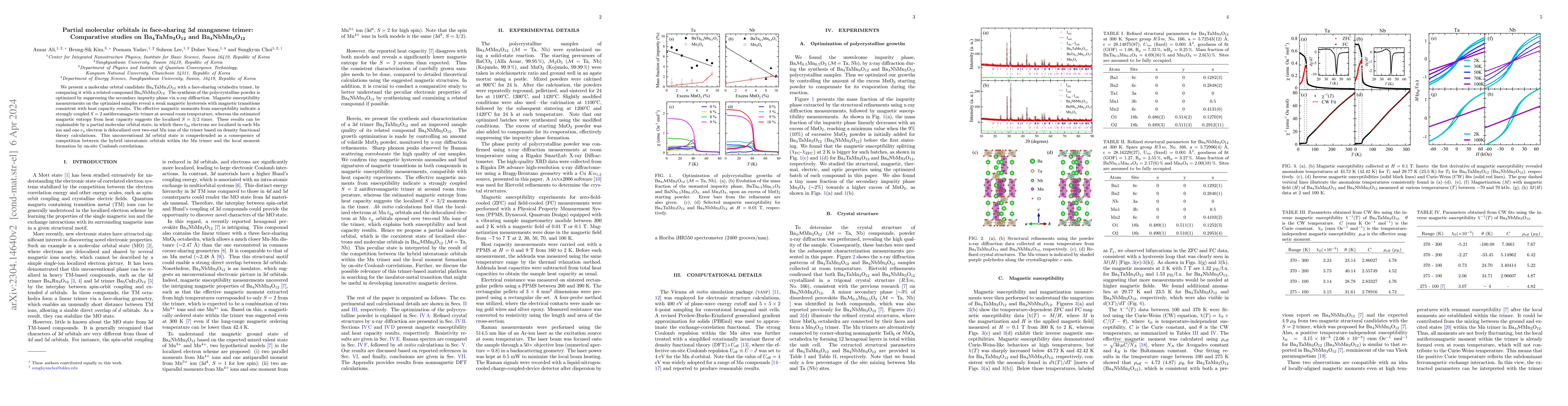 Thumbnail for Partial molecular orbitals in face-sharing 3$d$ manganese trimer:
  Comparative studies on Ba$_{4}$TaMn$_{3}$O$_{12}$ and
  Ba$_{4}$NbMn$_{3}$O$_{12}$