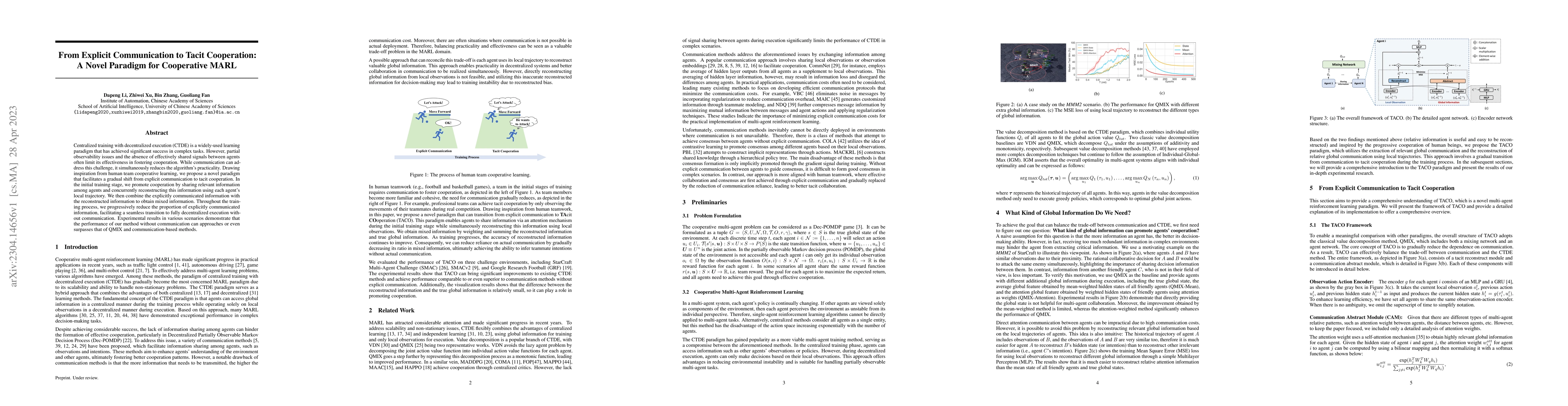 Thumbnail for From Explicit Communication to Tacit Cooperation:A Novel Paradigm for
  Cooperative MARL