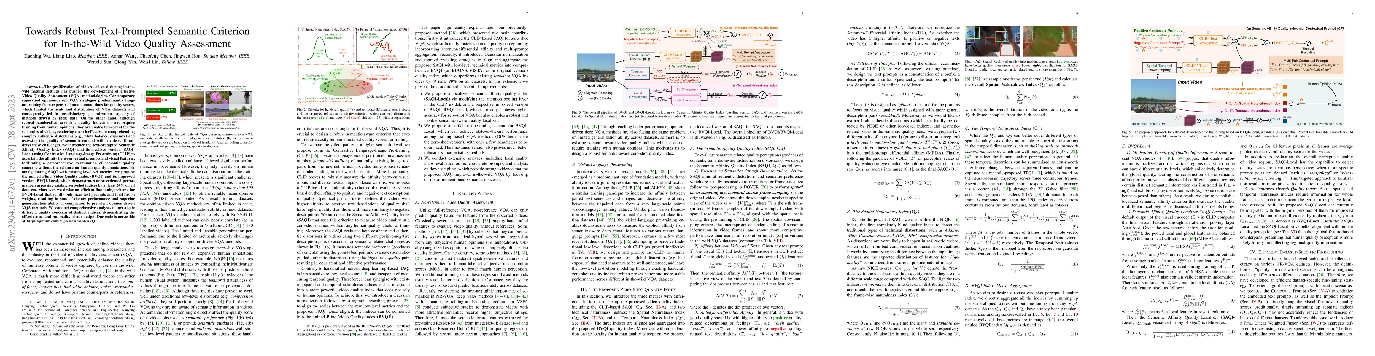 Thumbnail for Towards Robust Text-Prompted Semantic Criterion for In-the-Wild Video
  Quality Assessment