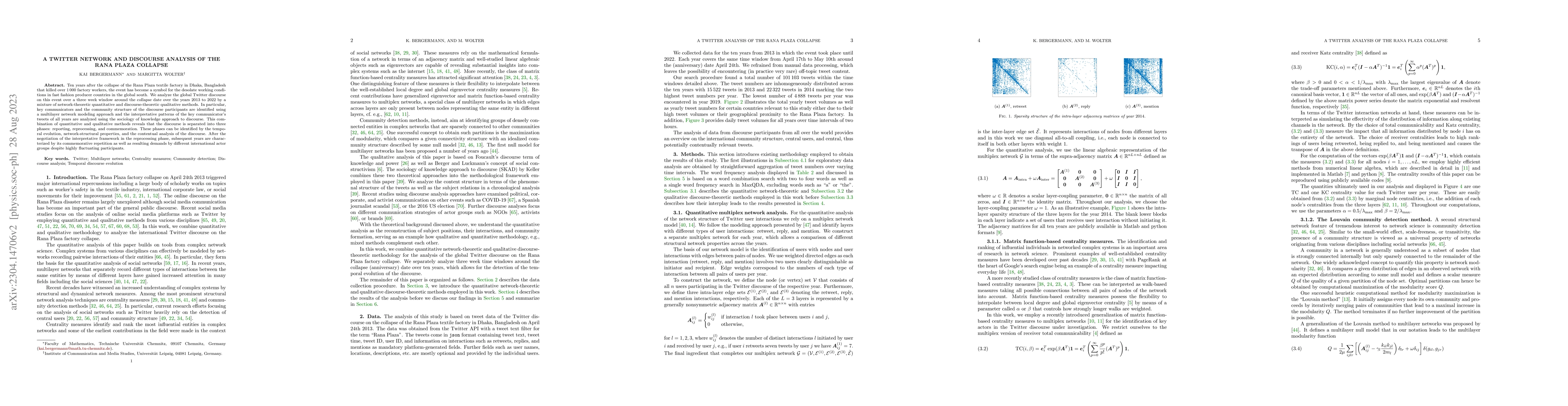 Thumbnail for A Twitter network and discourse analysis of the Rana Plaza collapse