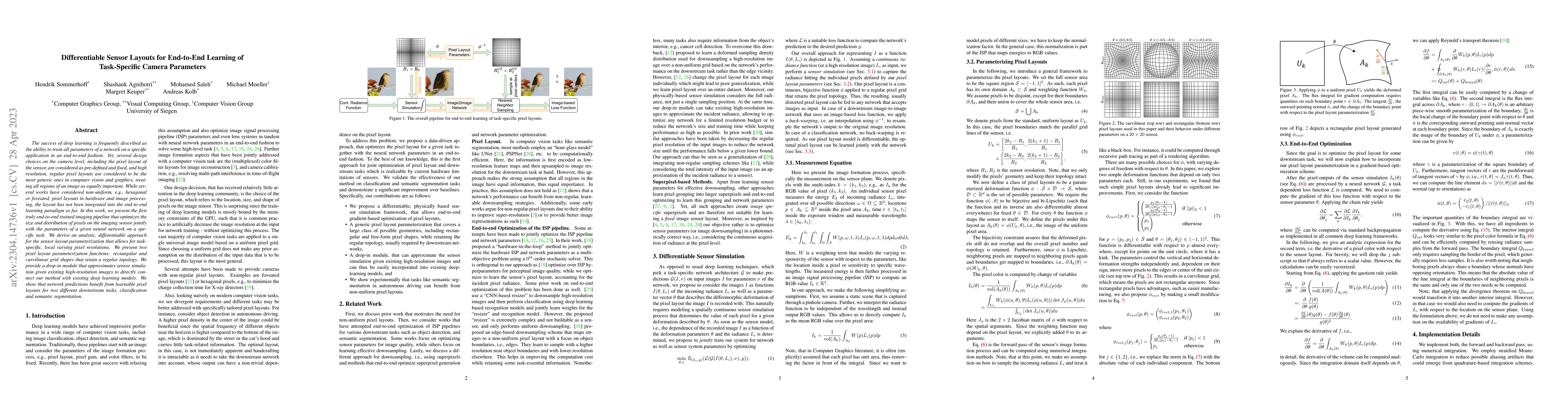Thumbnail for Differentiable Sensor Layouts for End-to-End Learning of Task-Specific
  Camera Parameters
