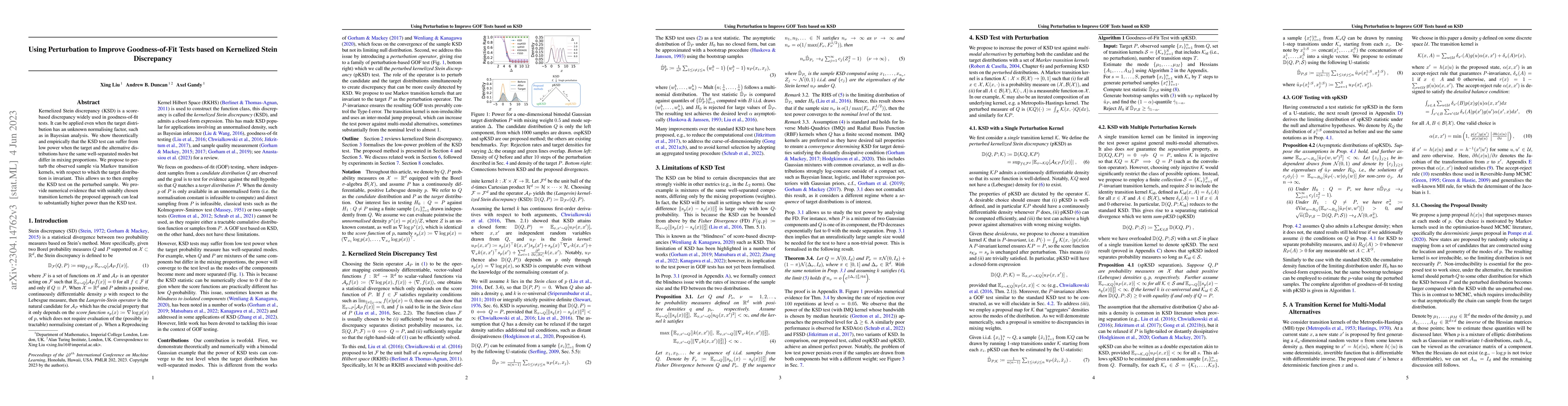 Thumbnail for Using Perturbation to Improve Goodness-of-Fit Tests based on Kernelized
  Stein Discrepancy