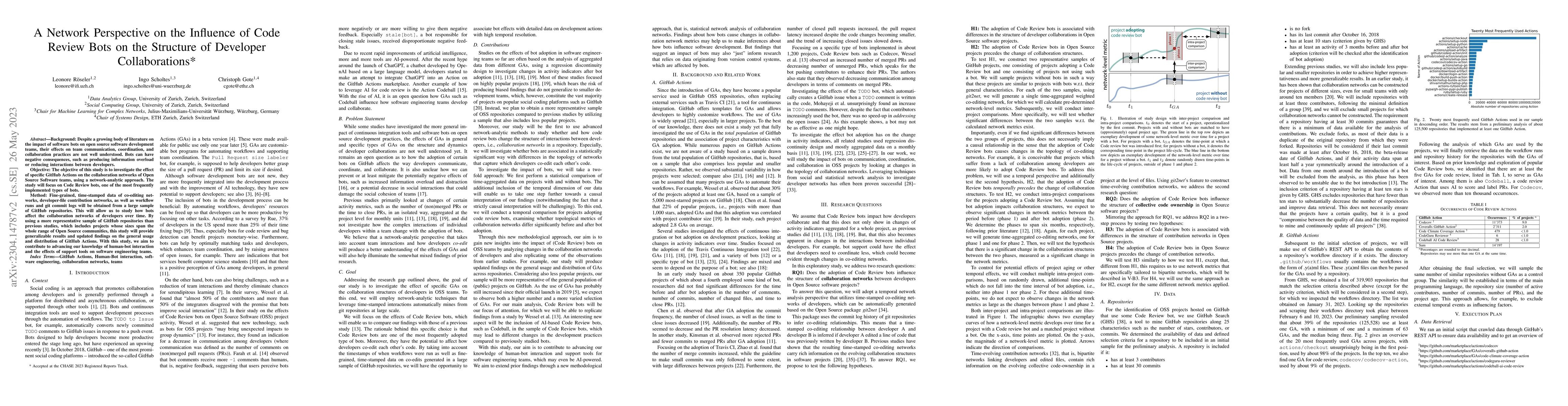 Thumbnail for A Network Perspective on the Influence of Code Review Bots on the
  Structure of Developer Collaborations