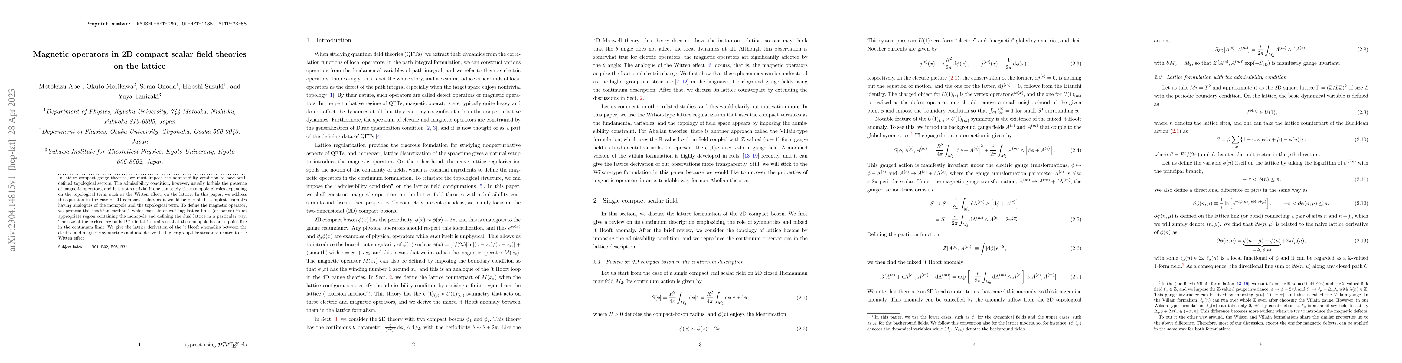 Thumbnail for Magnetic operators in 2D compact scalar field theories on the lattice