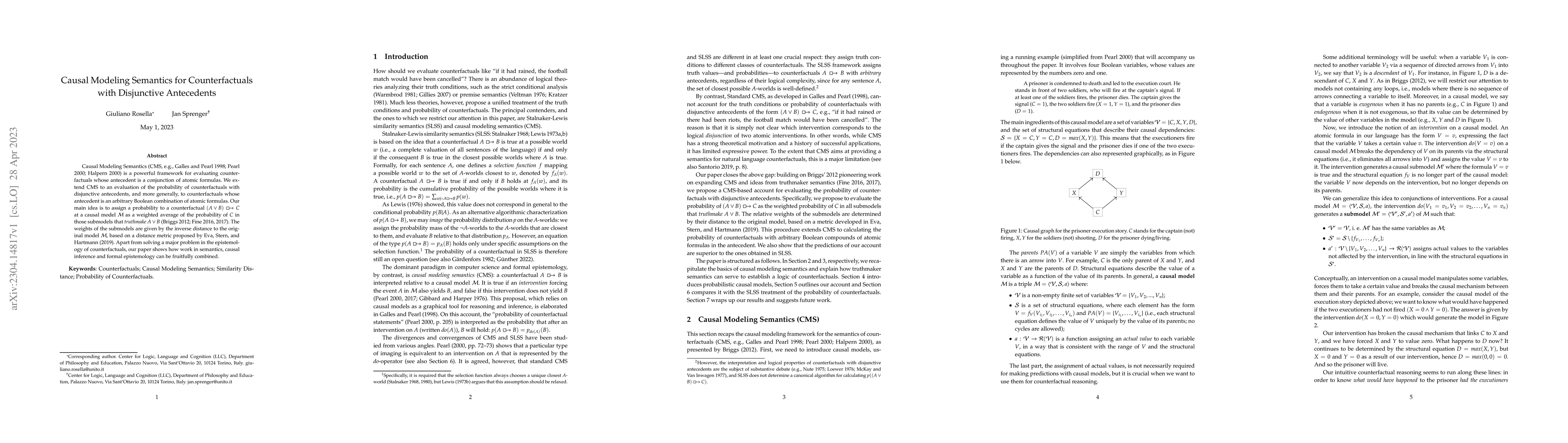Thumbnail for Causal Modeling Semantics for Counterfactuals with Disjunctive
  Antecedents
