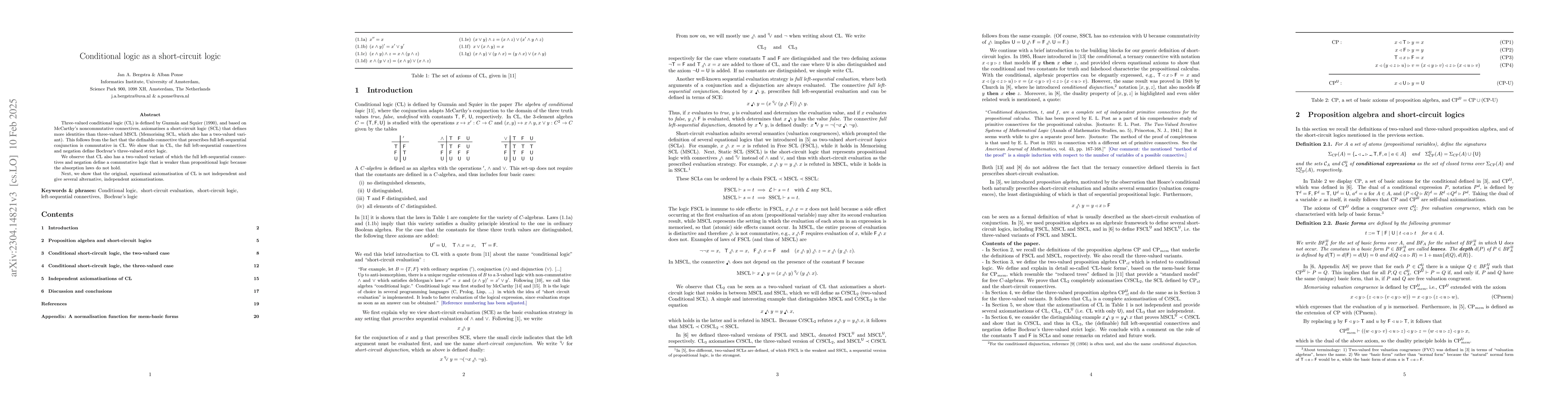 Thumbnail for Conditional logic as a short-circuit logic