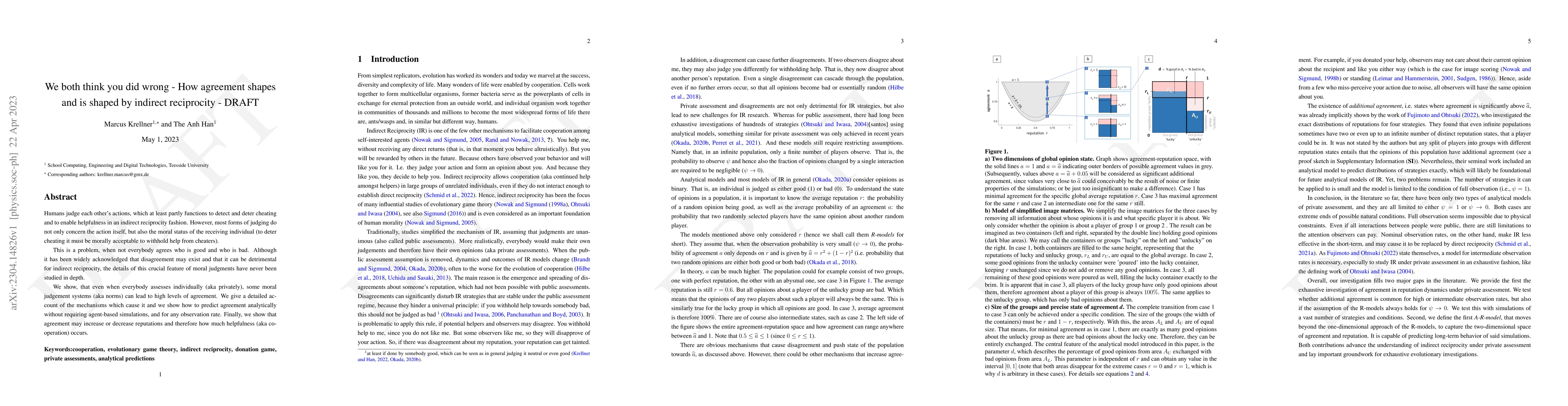 Thumbnail for We both think you did wrong -- How agreement shapes and is shaped by
  indirect reciprocity