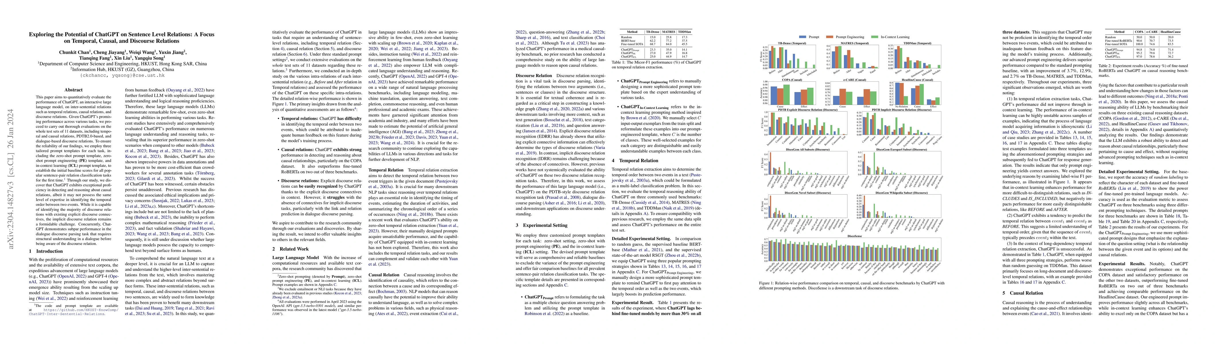 Thumbnail for ChatGPT Evaluation on Sentence Level Relations: A Focus on Temporal,
  Causal, and Discourse Relations