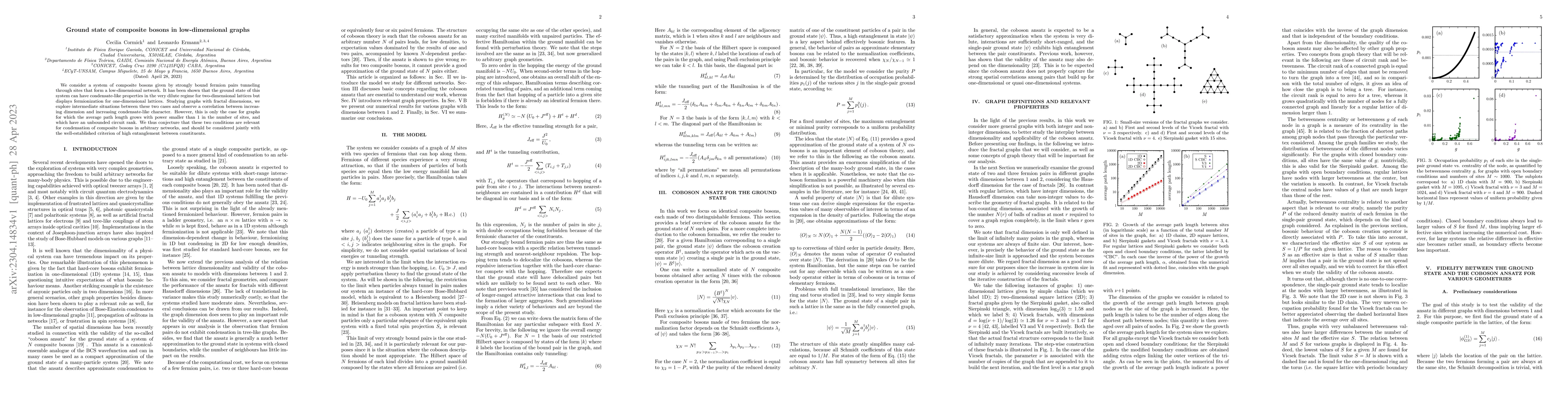 Thumbnail for Ground state of composite bosons in low-dimensional graphs