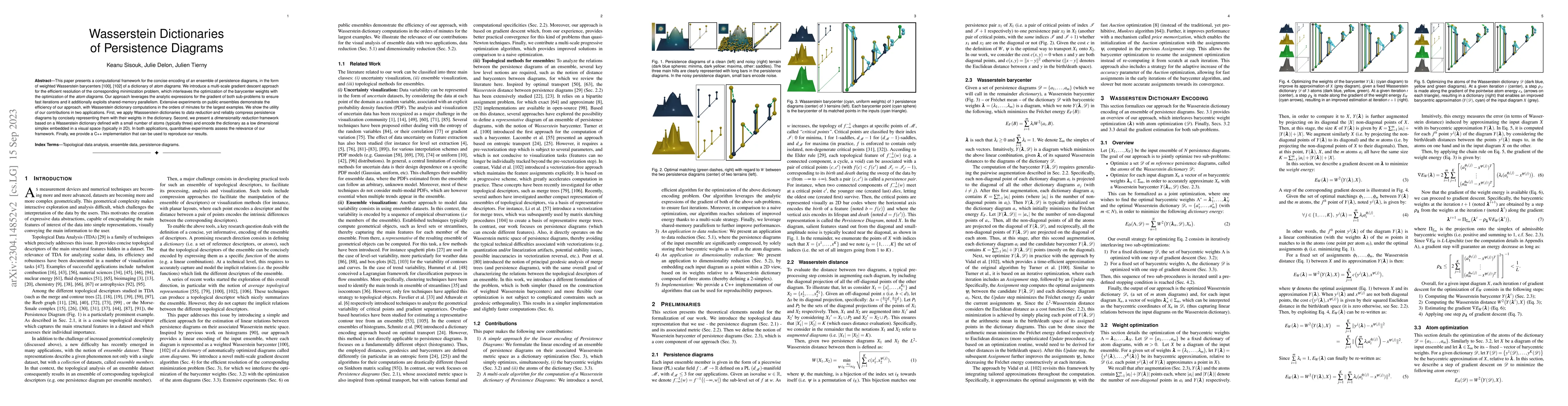 Thumbnail for Wasserstein Dictionaries of Persistence Diagrams