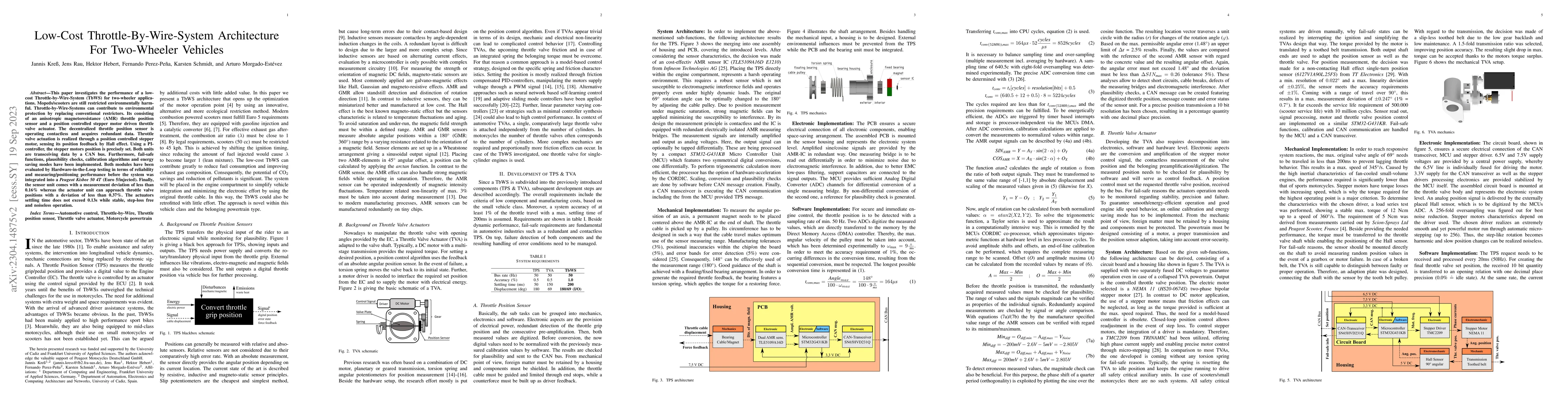 Thumbnail for Low-Cost Throttle-By-Wire-System Architecture For Two-Wheeler Vehicles