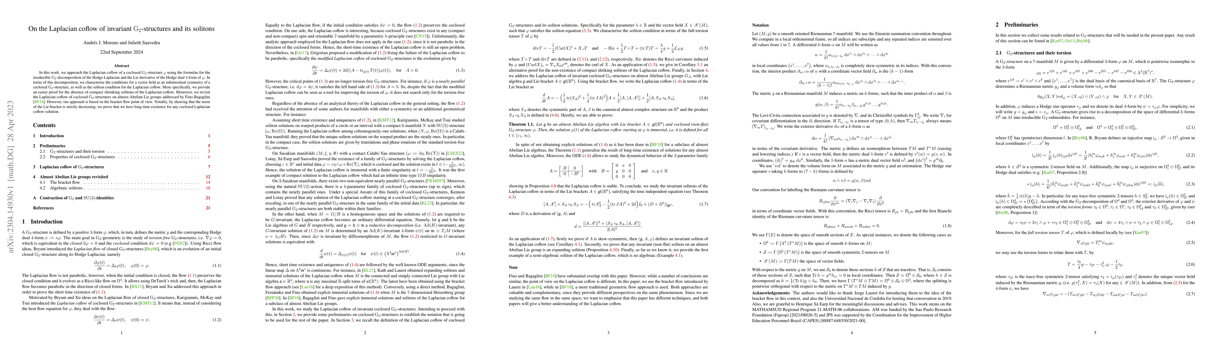 Thumbnail for On the Laplacian coflow of invariant $G_2$-structures and its solitons