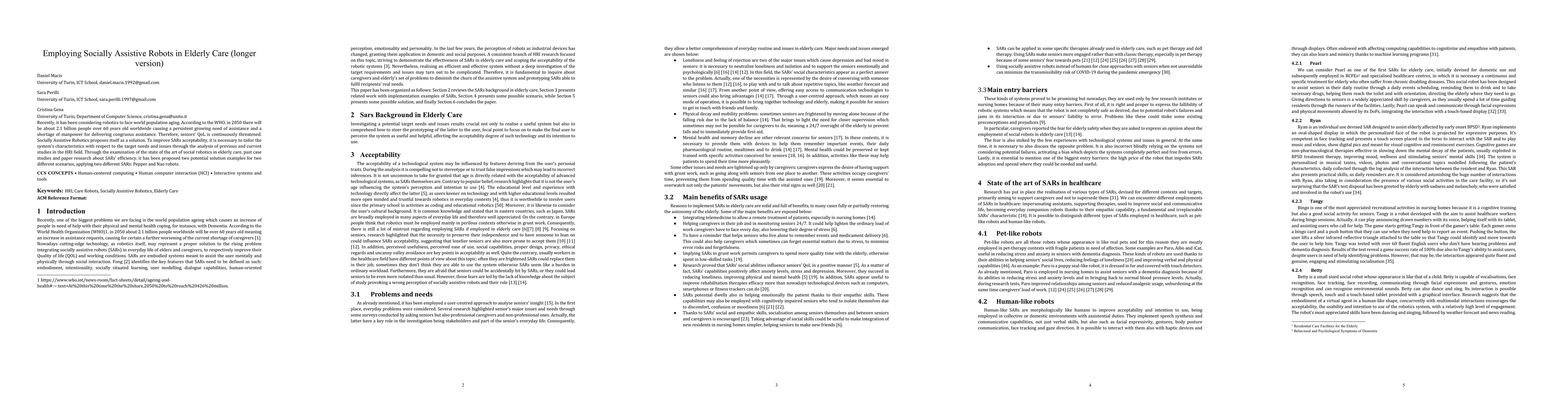Thumbnail for Employing Socially Assistive Robots in Elderly Care (longer version)