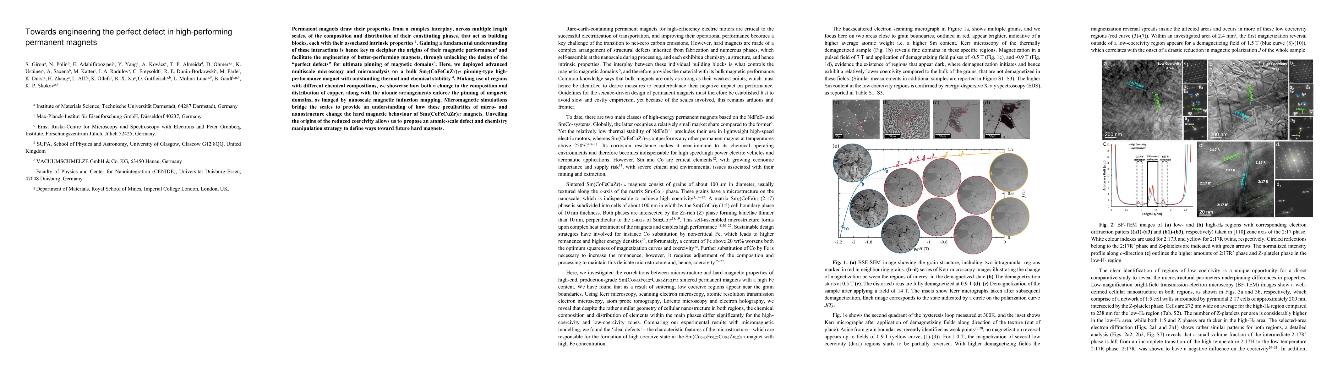 Thumbnail for Towards engineering the perfect defect in high-performing permanent
  magnets