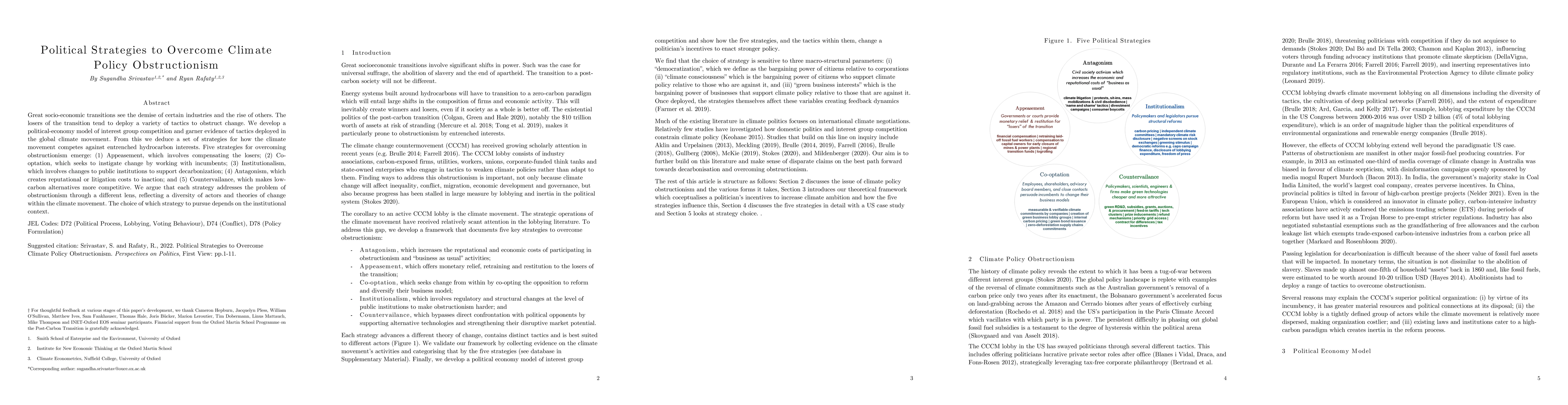 Thumbnail for Political Strategies to Overcome Climate Policy Obstructionism