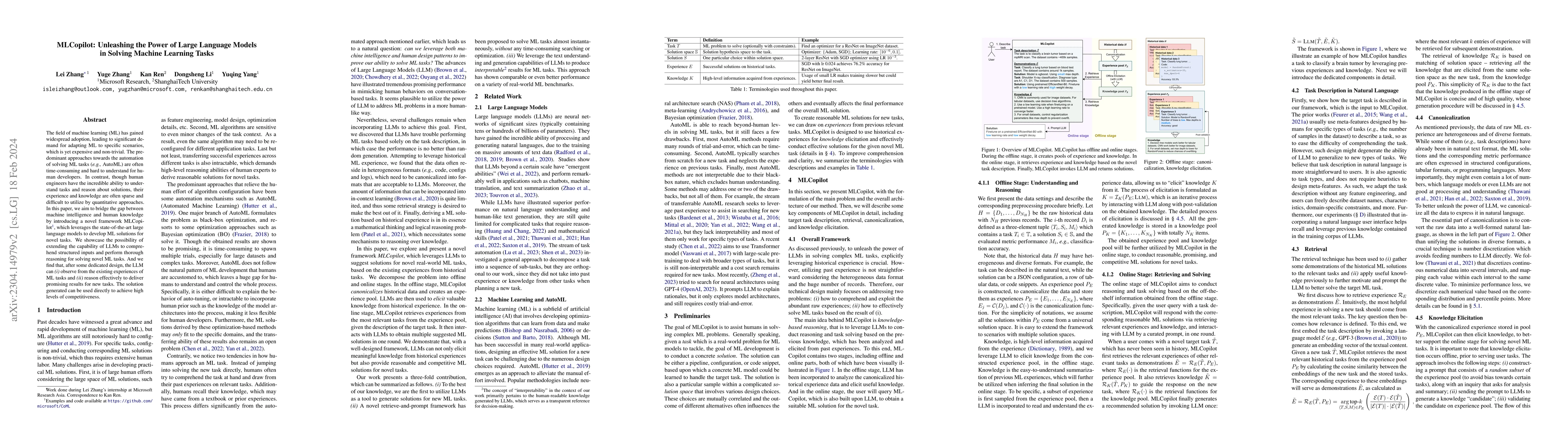 Thumbnail for MLCopilot: Unleashing the Power of Large Language Models in Solving
  Machine Learning Tasks
