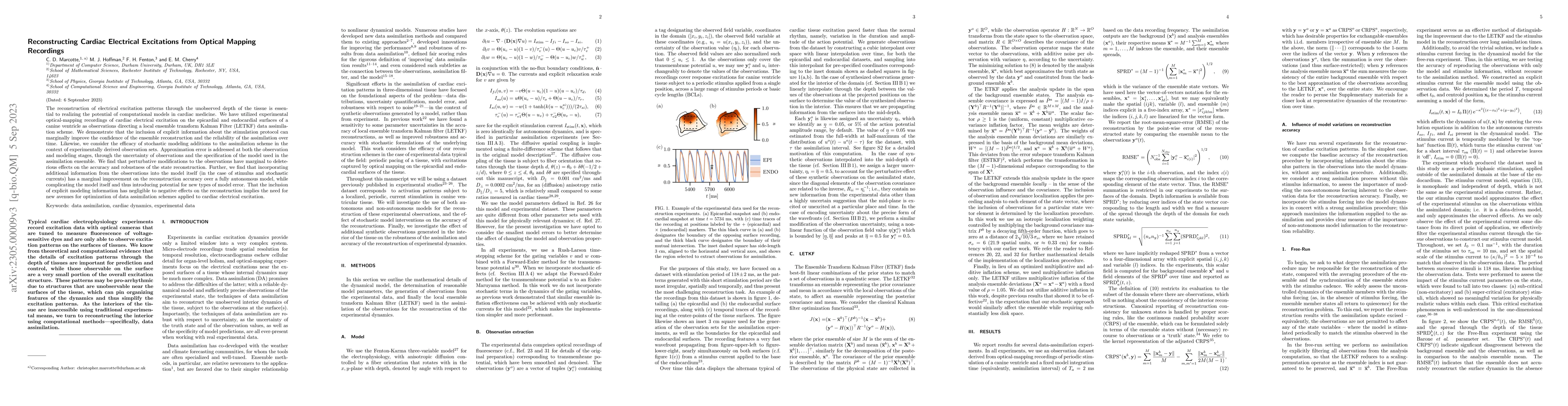 Thumbnail for Reconstructing Cardiac Electrical Excitations from Optical Mapping
  Recordings