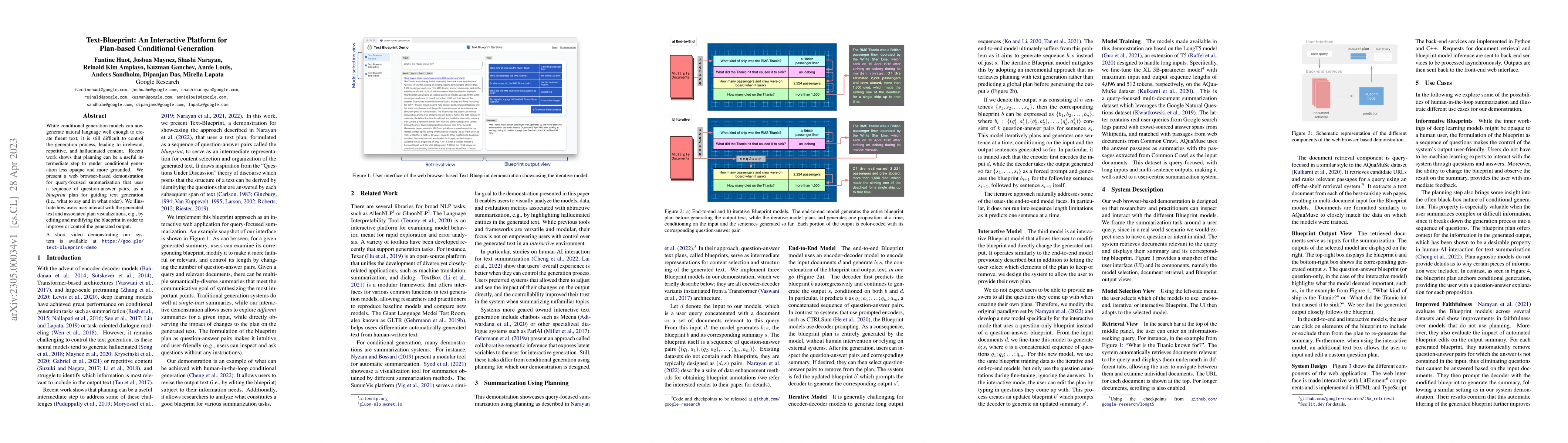 Thumbnail for Text-Blueprint: An Interactive Platform for Plan-based Conditional
  Generation