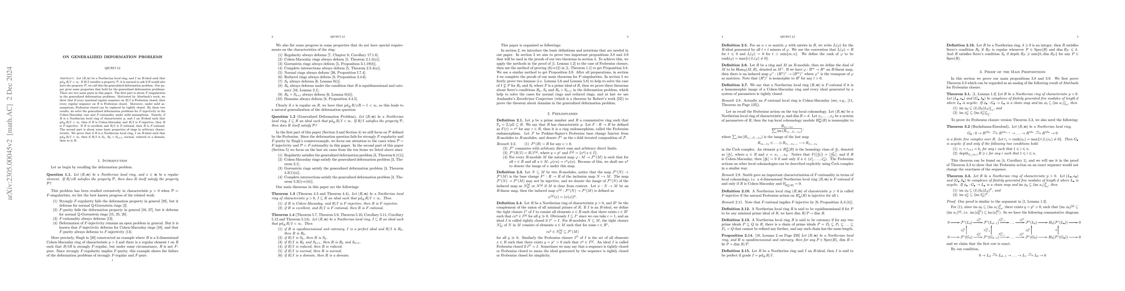 Thumbnail for On generalized deformation problems