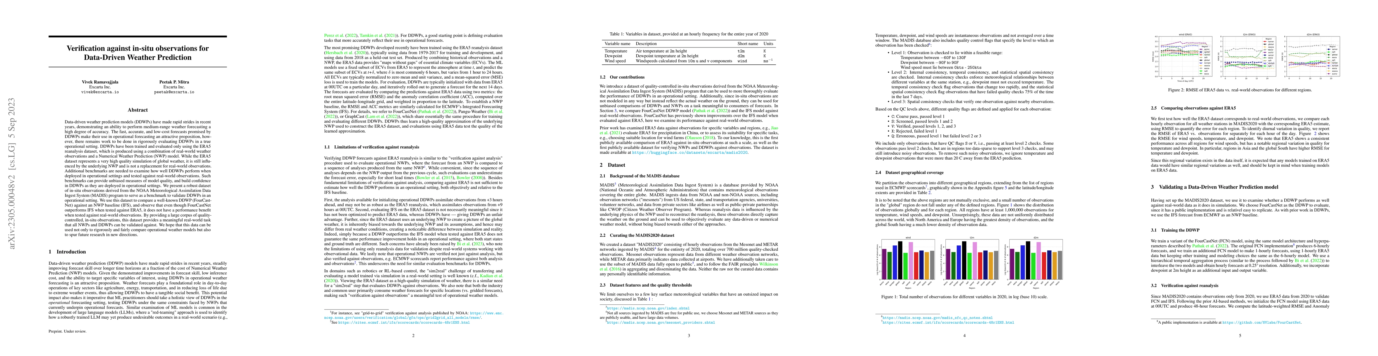 Thumbnail for Verification against in-situ observations for Data-Driven Weather
  Prediction