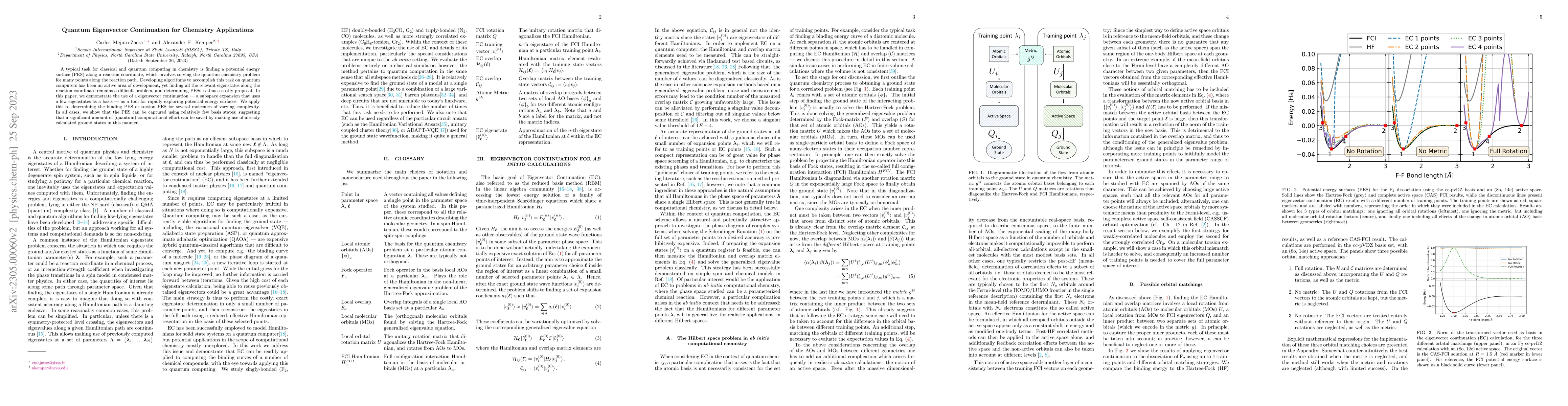 Thumbnail for Quantum Eigenvector Continuation for Chemistry Applications