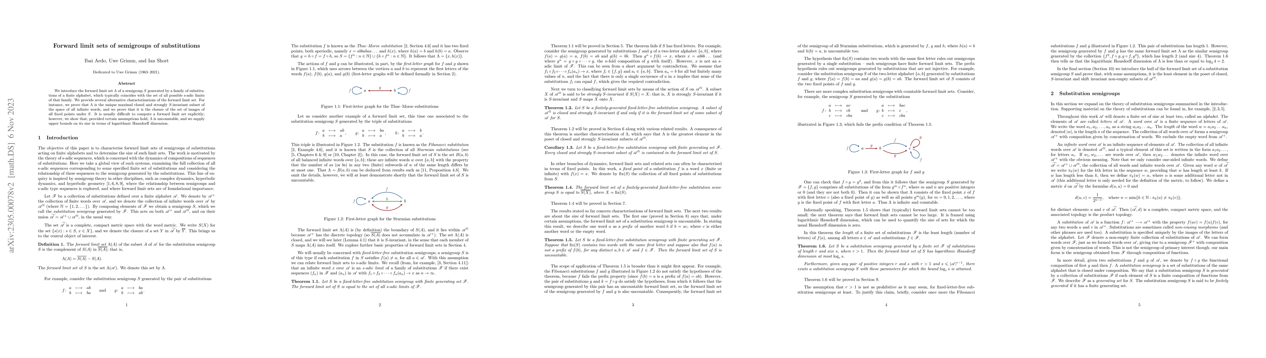 Thumbnail for Forward limit sets of semigroups of substitutions