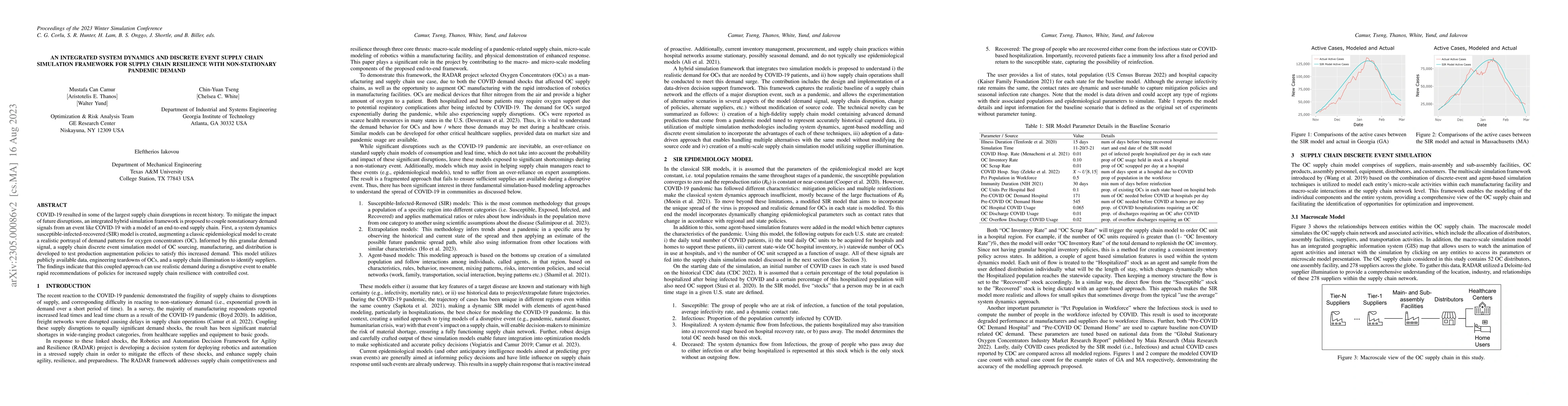 Thumbnail for An Integrated System Dynamics and Discrete Event Supply Chain Simulation
  Framework for Supply Chain Resilience with Non-Stationary Pandemic Demand