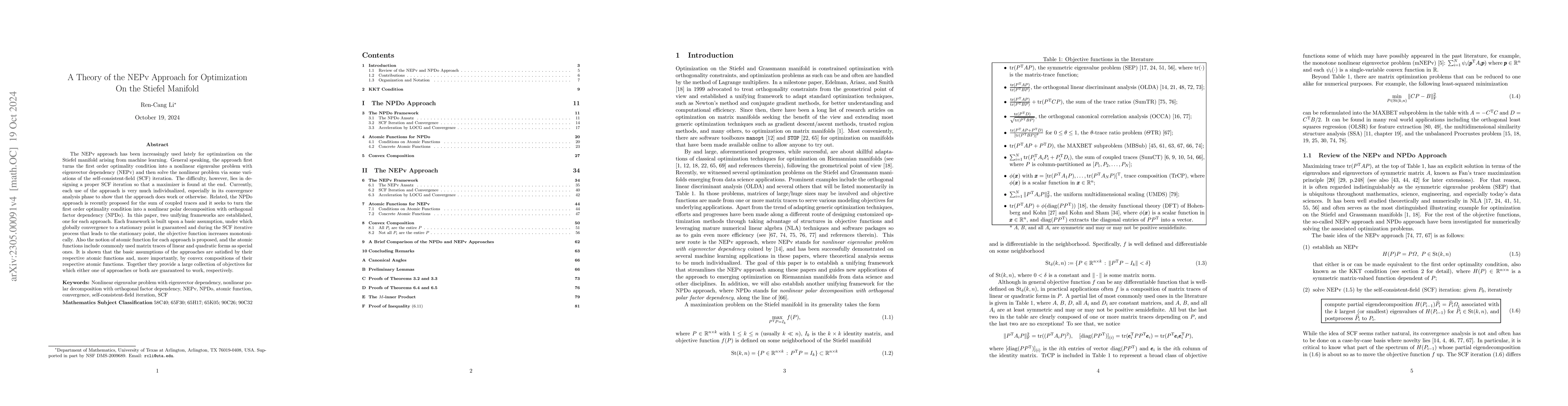 Thumbnail for A Theory of the NEPv Approach for Optimization On the Stiefel Manifold