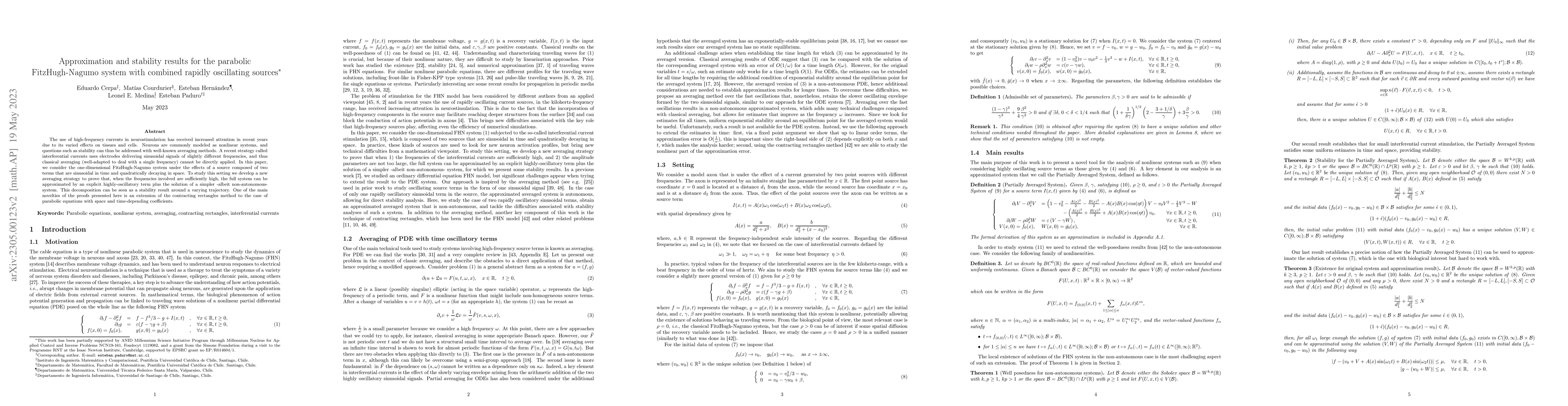 Thumbnail for Approximation and stability results for the parabolic FitzHugh-Nagumo
  system with combined rapidly oscillating sources