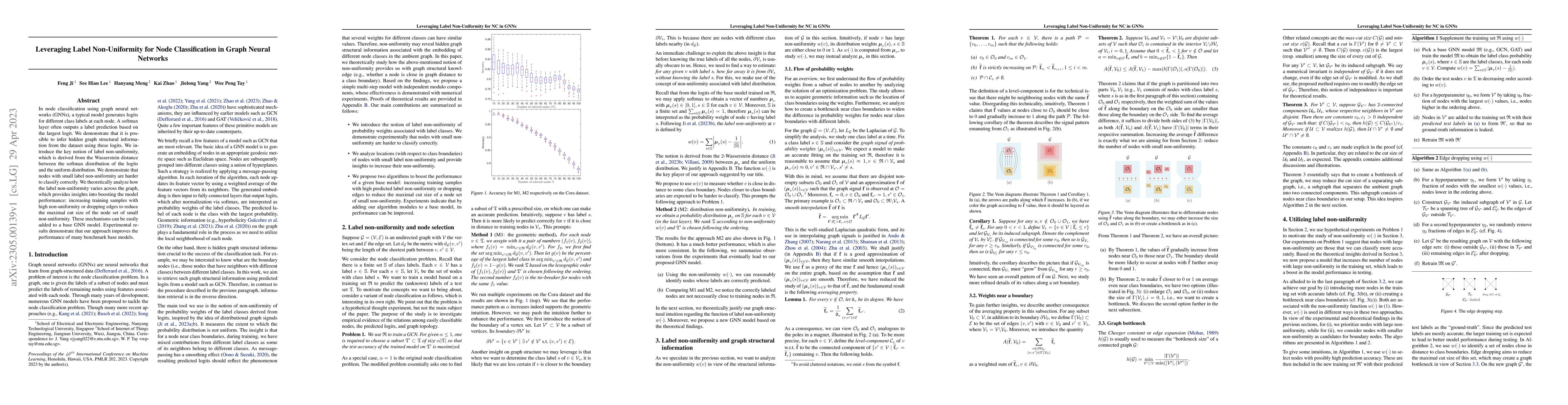 Thumbnail for Leveraging Label Non-Uniformity for Node Classification in Graph Neural
  Networks