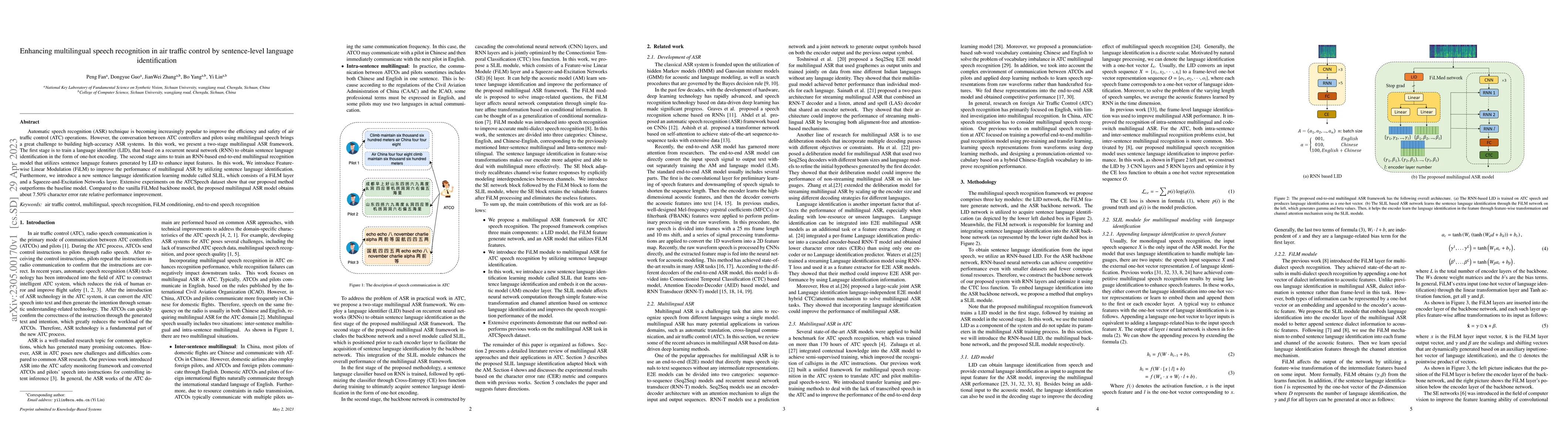 Thumbnail for Enhancing multilingual speech recognition in air traffic control by
  sentence-level language identification