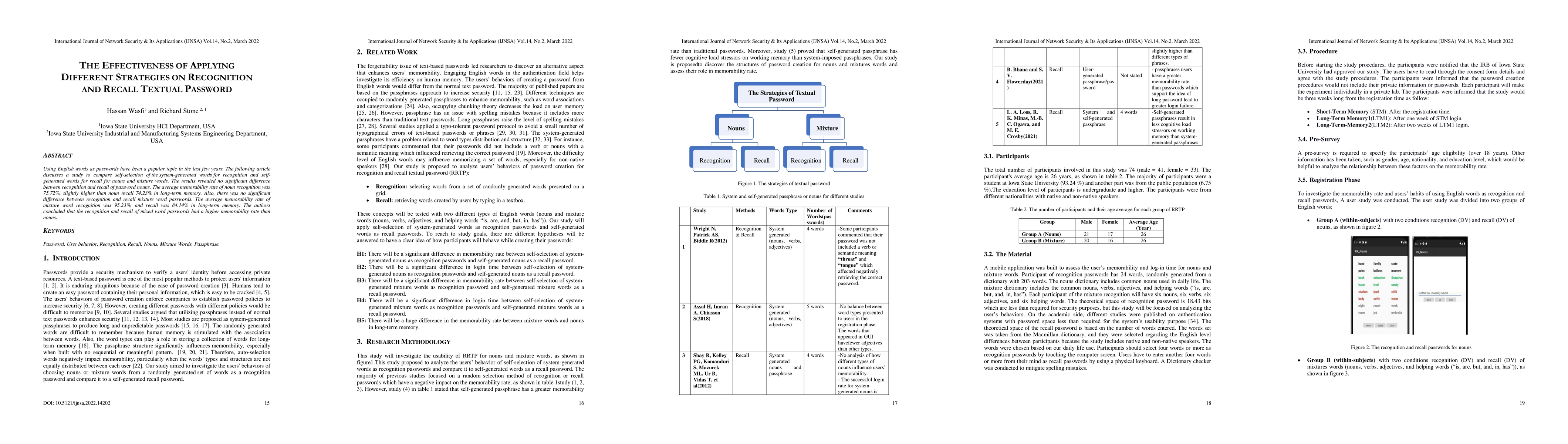 Thumbnail for The Effectiveness of Applying Different Strategies on Recognition and
  Recall Textual Password