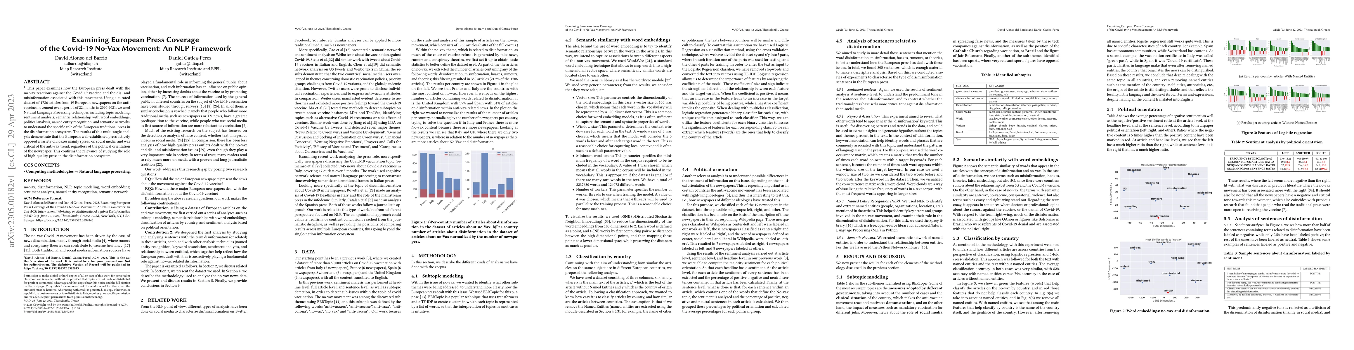 Thumbnail for Examining European Press Coverage of the Covid-19 No-Vax Movement: An
  NLP Framework