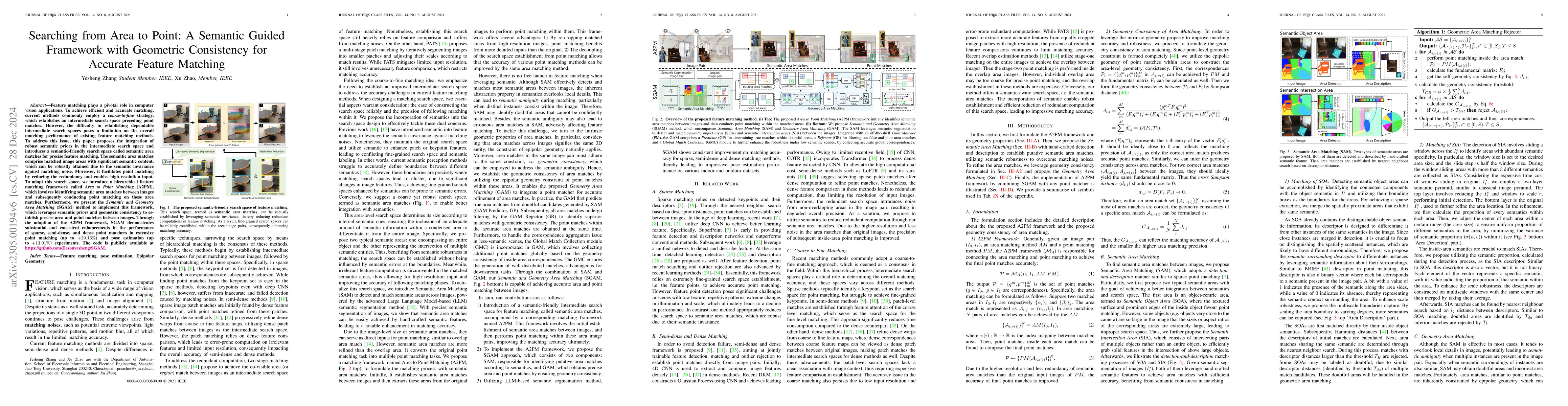 Thumbnail for Searching from Area to Point: A Hierarchical Framework for
  Semantic-Geometric Combined Feature Matching