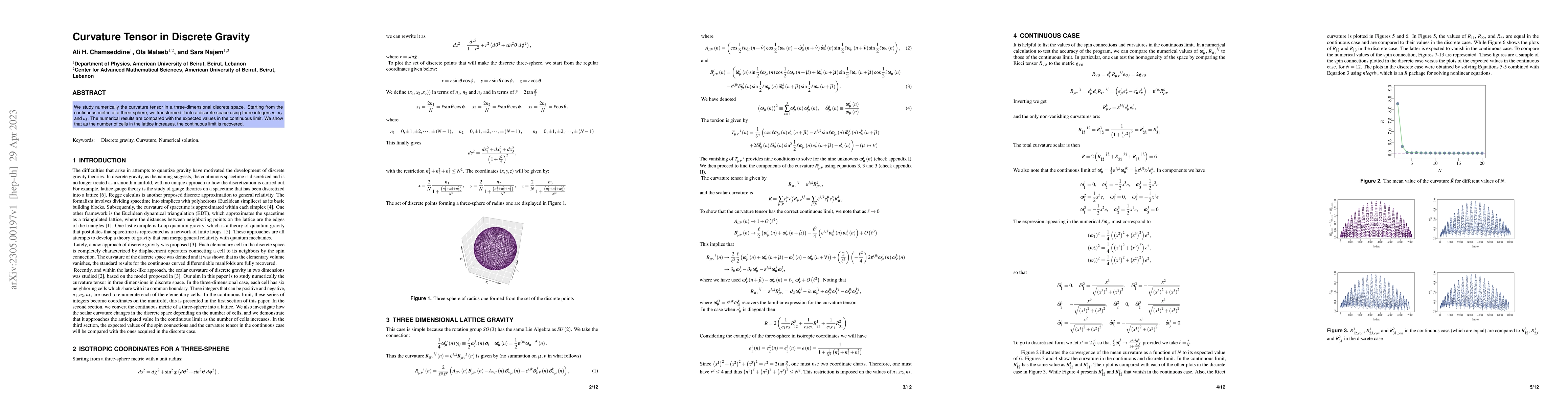 Thumbnail for Curvature Tensor in Discrete Gravity