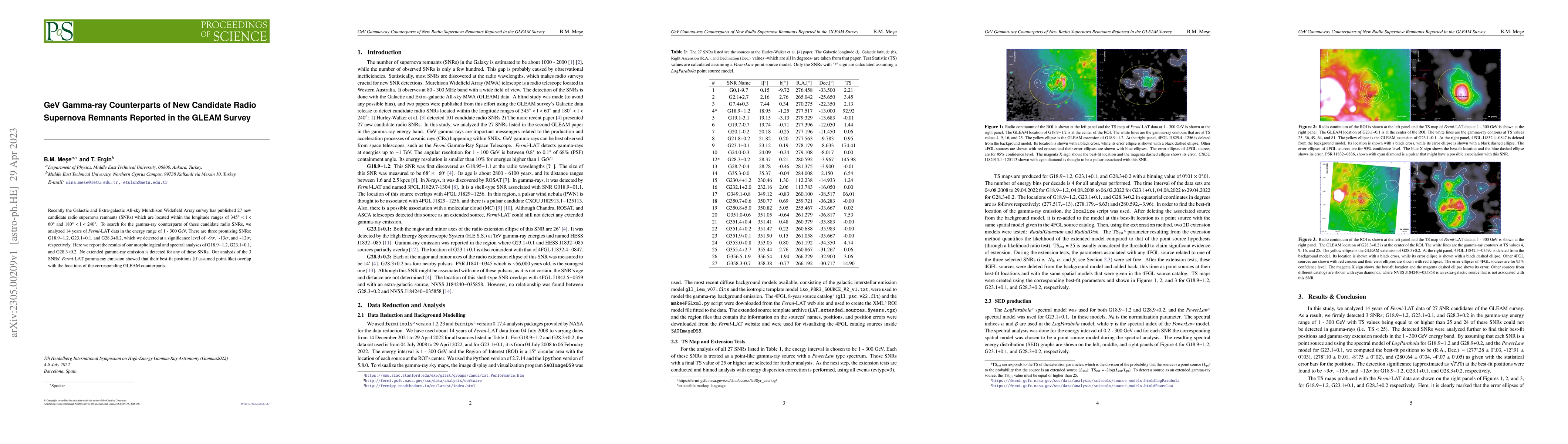 Thumbnail for GeV Gamma-ray Counterparts of New Candidate Radio Supernova Remnants
  Reported in the GLEAM Survey