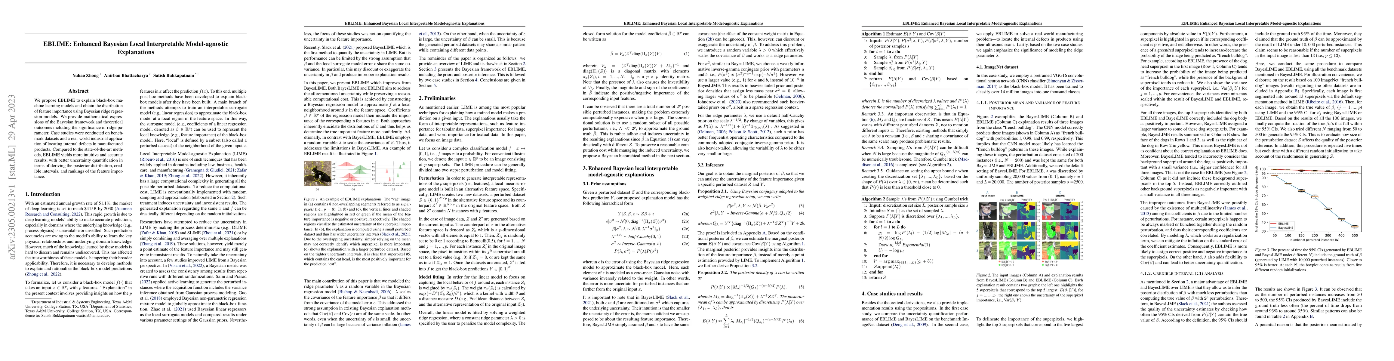 Thumbnail for EBLIME: Enhanced Bayesian Local Interpretable Model-agnostic
  Explanations