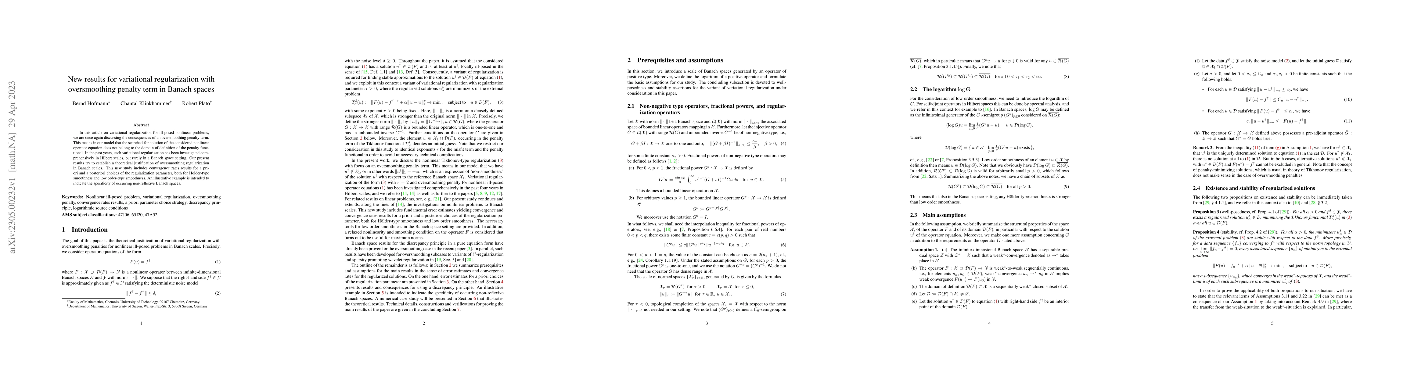 Thumbnail for New results for variational regularization with oversmoothing penalty
  term in Banach spaces