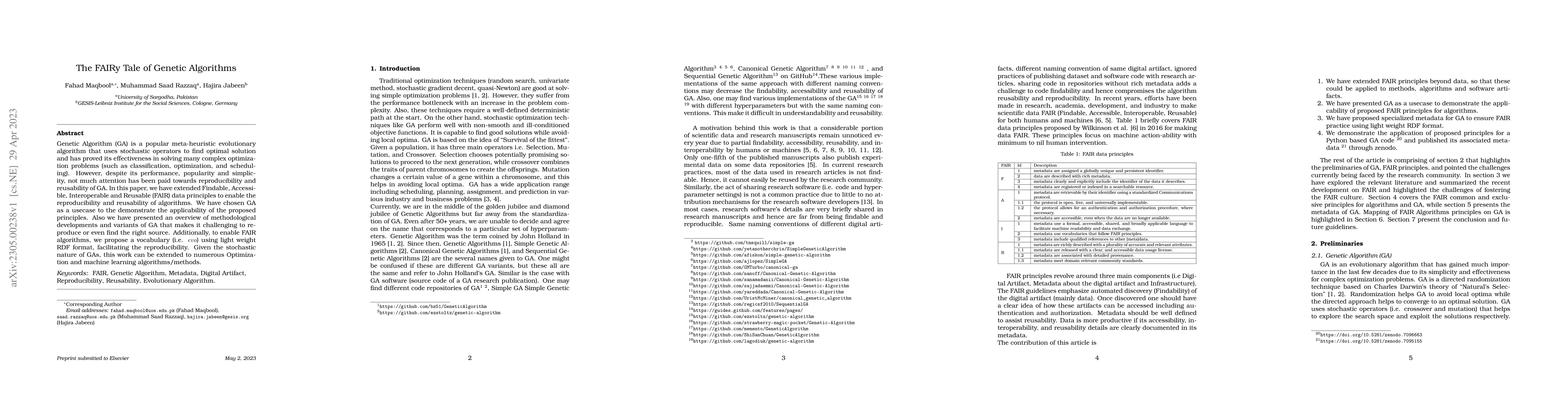 Thumbnail for The FAIRy Tale of Genetic Algorithms