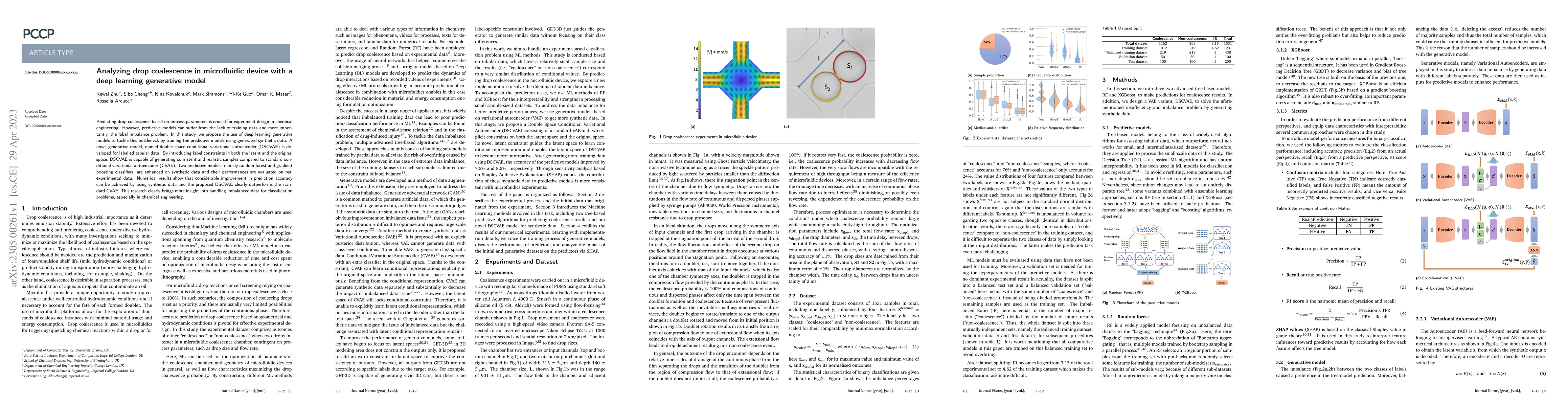 Thumbnail for Analyzing drop coalescence in microfluidic device with a deep learning
  generative model