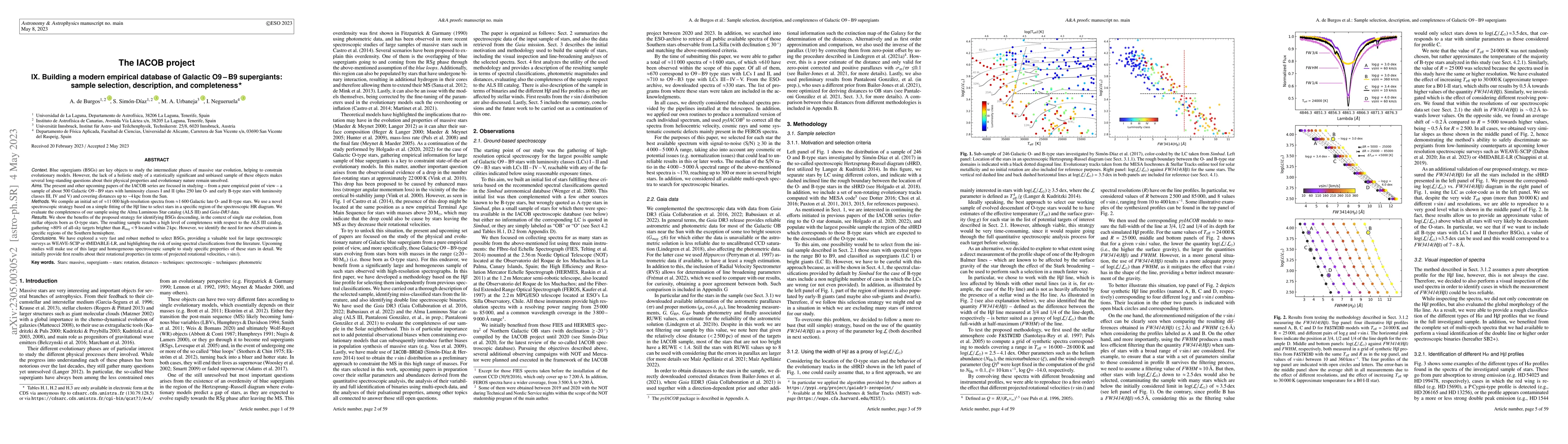 Thumbnail for The IACOB project IX. Building a modern empirical database of Galactic
  O9-B9 supergiants: sample selection, description, and completeness